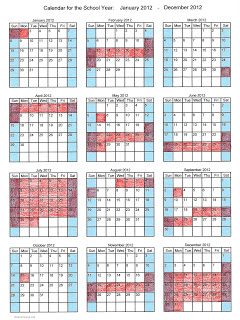 Calendar for Homeschool Schedule