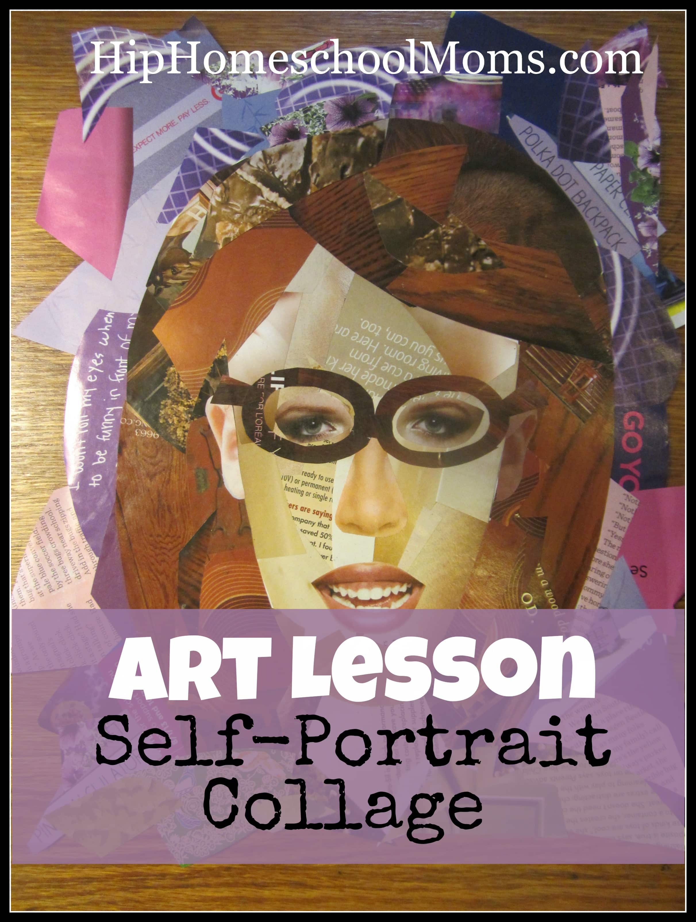 Homeschool Art Project – Self-Portrait Collage