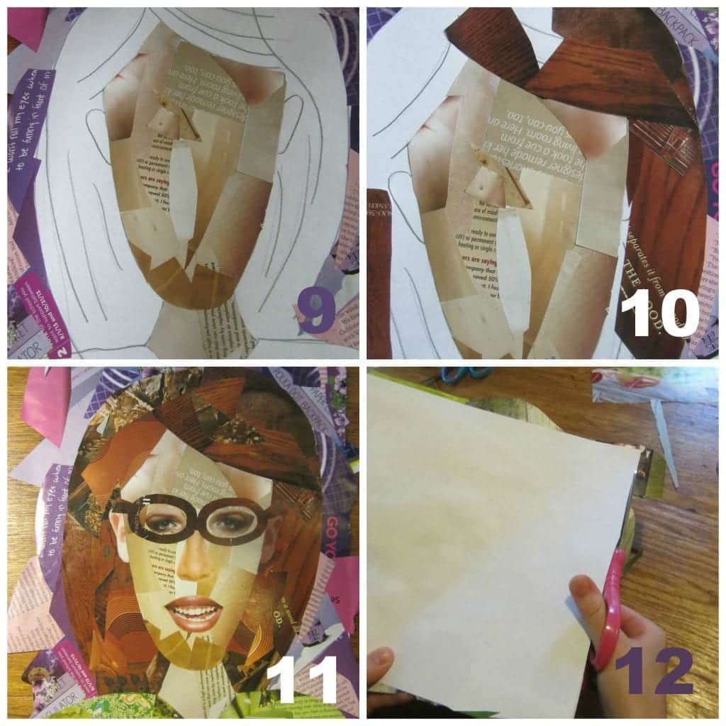Art Lesson: Self Portrait Collage-Hip Homeschool Moms