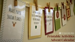 Christmas Activities - Printable Advent Activities Calendar