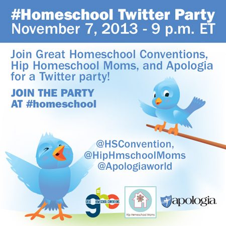 #homeschool Twitter Party with Apologia and Great Homeschool Convention