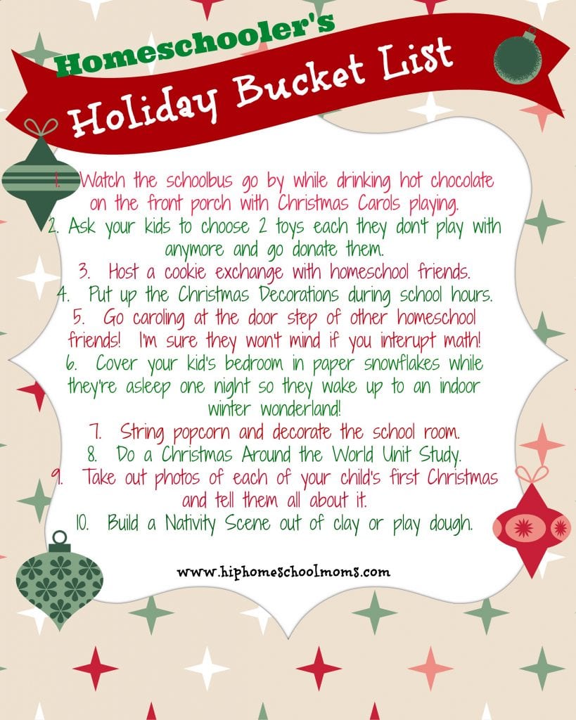 Holiday Bucket List
