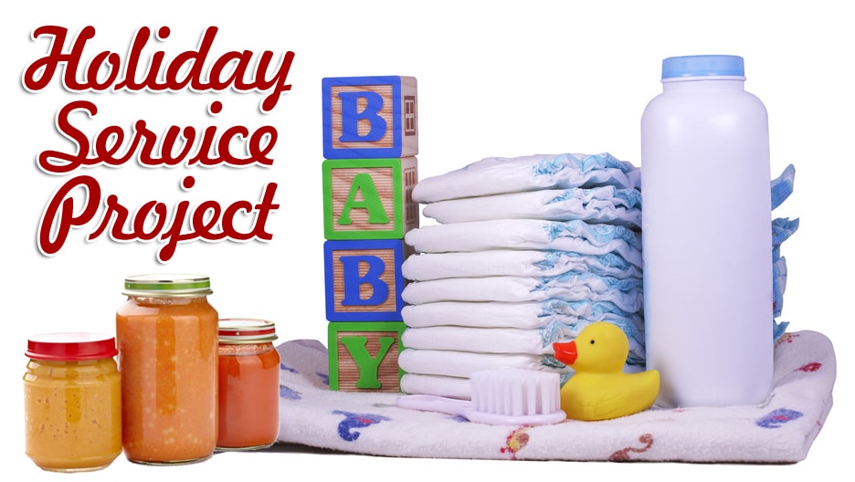 Holiday Service Project: Needs for Essential Baby Care Items are Great at the Holidays