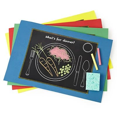 mealtime chalkboard placemats