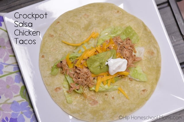 Crockpot Salsa Chicken Tacos
