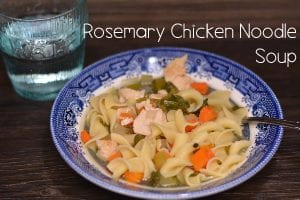 Rosemary Chicken Noodle Soup - Crockpot recipe from Hip Homeschool Moms