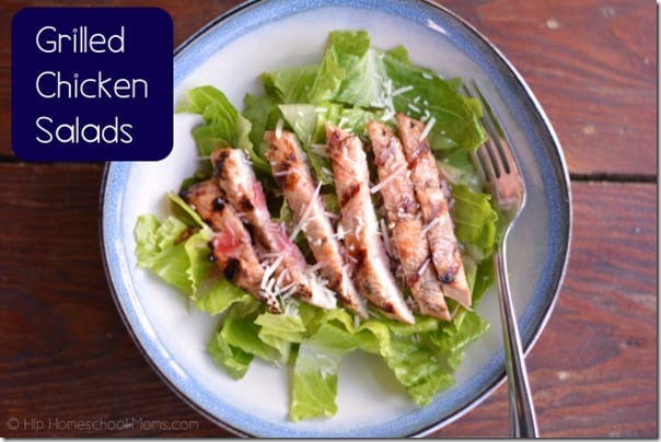 Grilled Chicken Salads from Hip Homeschool Moms