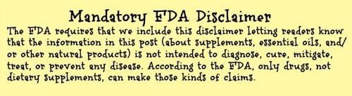 FDA disclaimer for posts with info about supplements Oct 2014