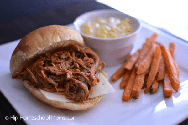 Slow Cooker Cola BBQ Pulled Pork from Hip Homeschool Moms
