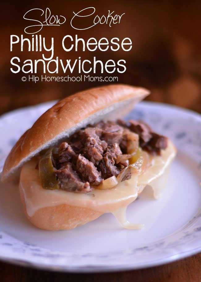 Slow Cooker Philly Cheese Sandwiches from Hip Homeschool Moms
