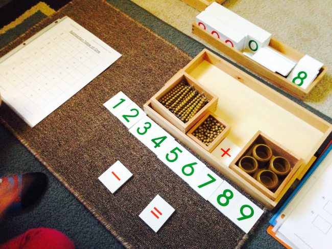 Montessori Four Operations: Subtraction {Free Printable}