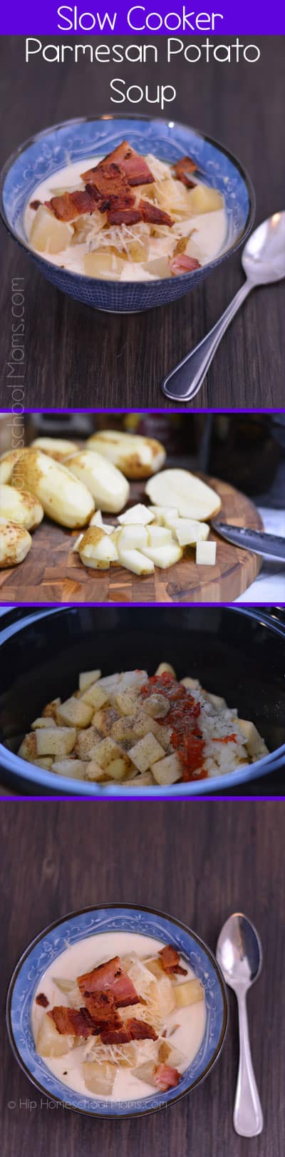 Slow Cooker Parmesan Potato Soup from Constance Smith at Hip Homeschool Moms