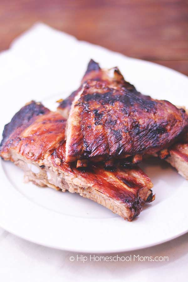 Baked Maple Ribs from Constance Smith | Hip Homeschool Moms