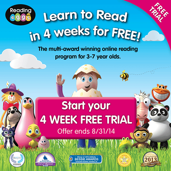 FREE Reading Eggs 4 Week Trial!