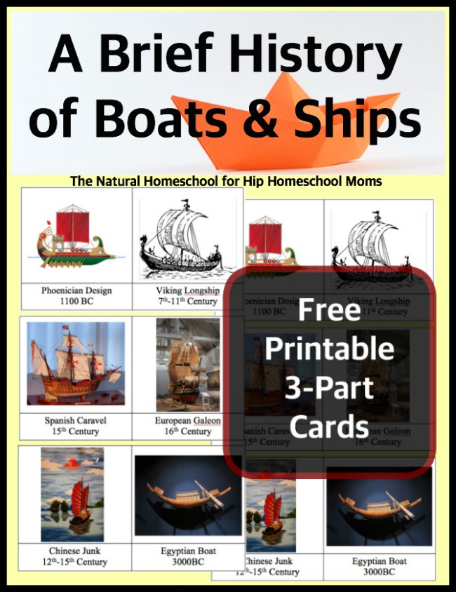 A Brief History of Boats and Ships {Free Printables}