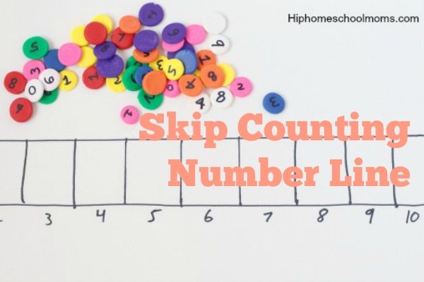 Children struggling with multiplication math facts? Use this super simple hands-on skip counting number line to make learning those boring facts fun!