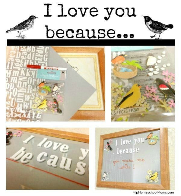 “I love you because” List and Craft Tutorial