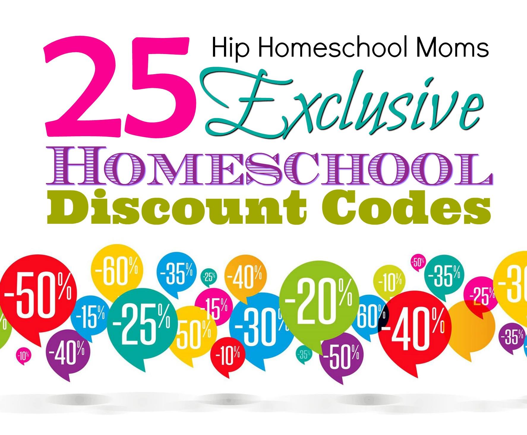 Exclusive homeschool discount codes