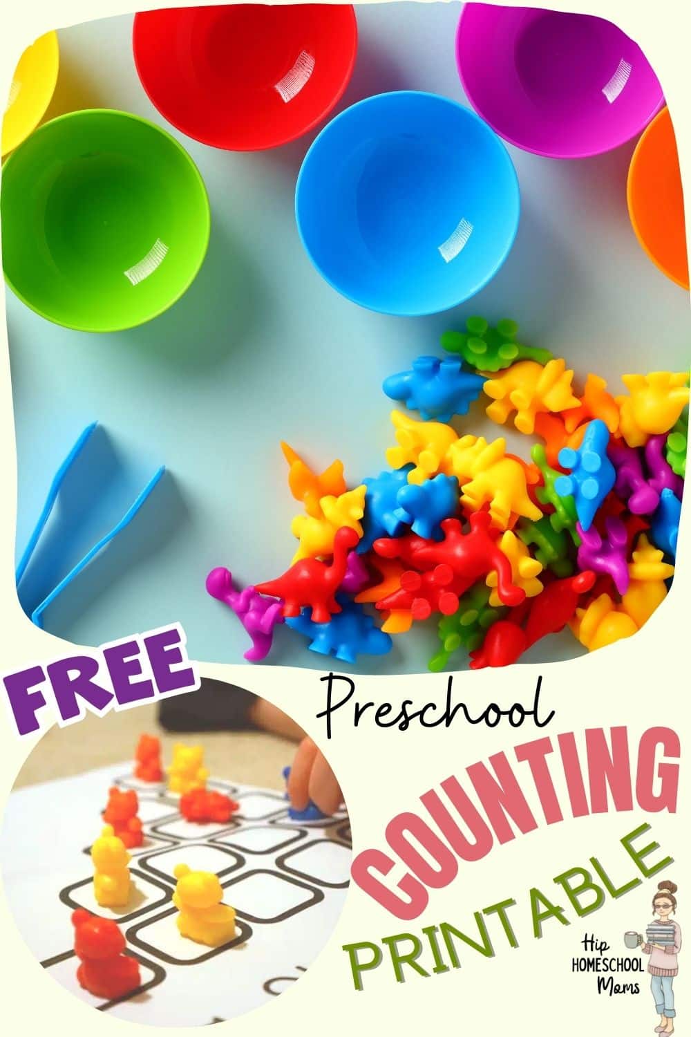 Preschool Math with Counting Bears {Free Printable!} - Hip Homeschool Moms