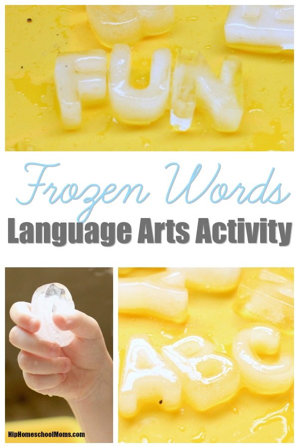 Make language arts more fun by making frozen words using a silicone letter ice mold to make sight words, spelling words, and more!