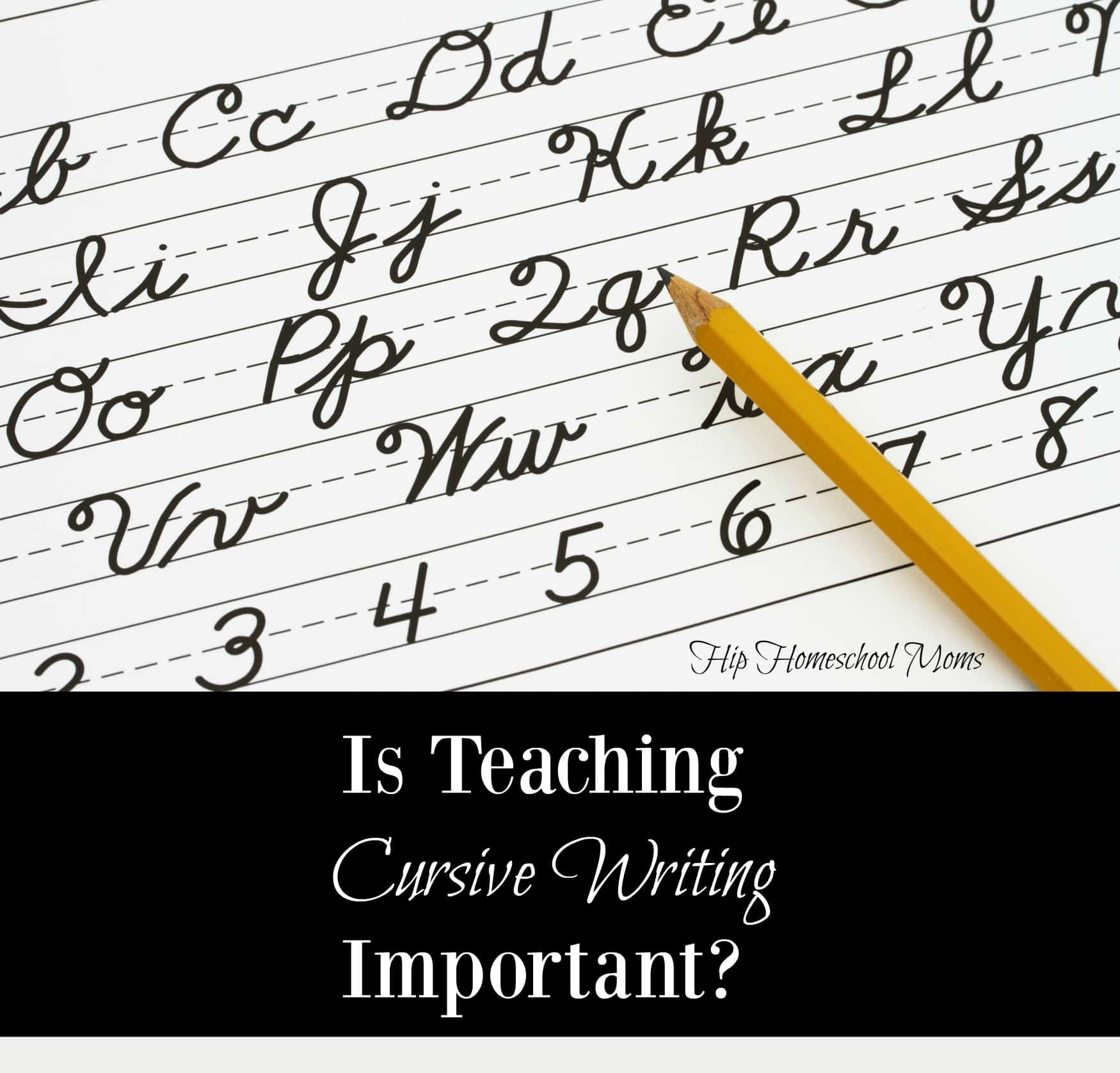 Teaching Cursive Writing -- Is it an important skill or just optional