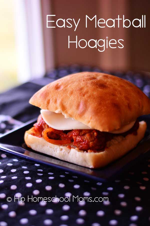 Easy Meatball Hoagies from Hip Homeschool Moms are a great slow cooker meal to whip up for your family