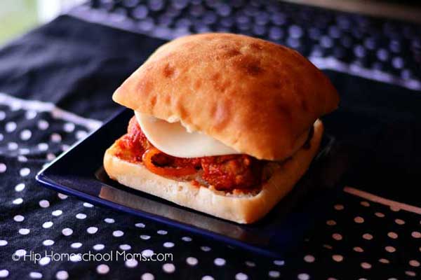 Easy Meatball Hoagies from Hip Homeschool Moms are a great slow cooker meal to whip up for your family