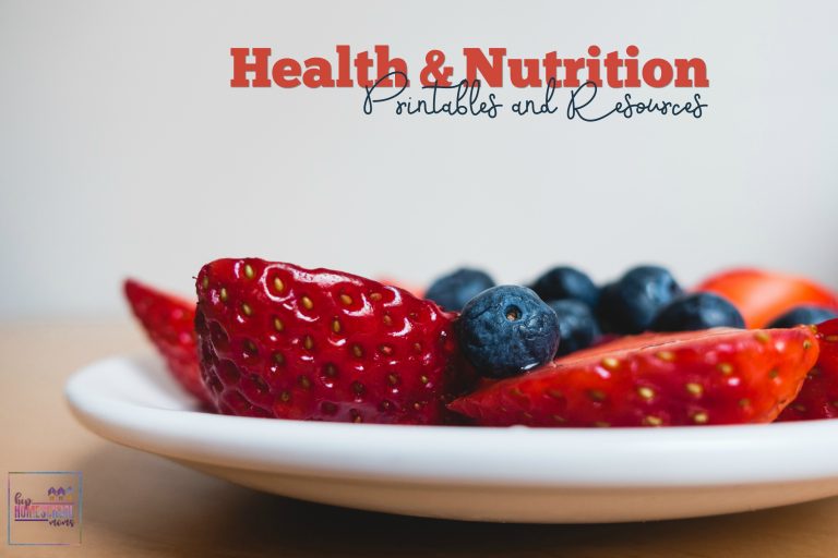 Health and Nutrition Printables and Resources