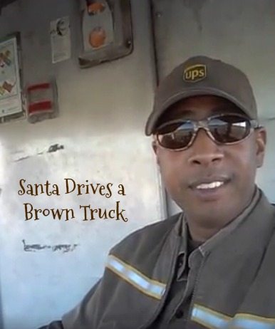 Santa Drives a Brown Truck