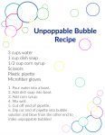 Unpoppable Bubble Recipe with Free Printable - Hip Homeschool Moms