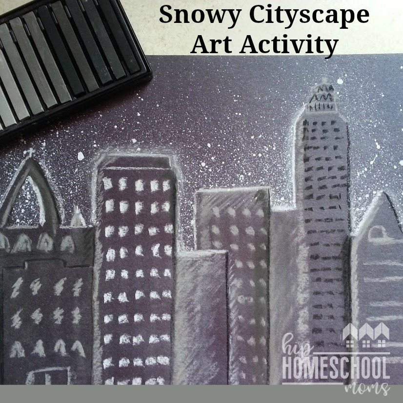 Snowy Cityscape Art Activity