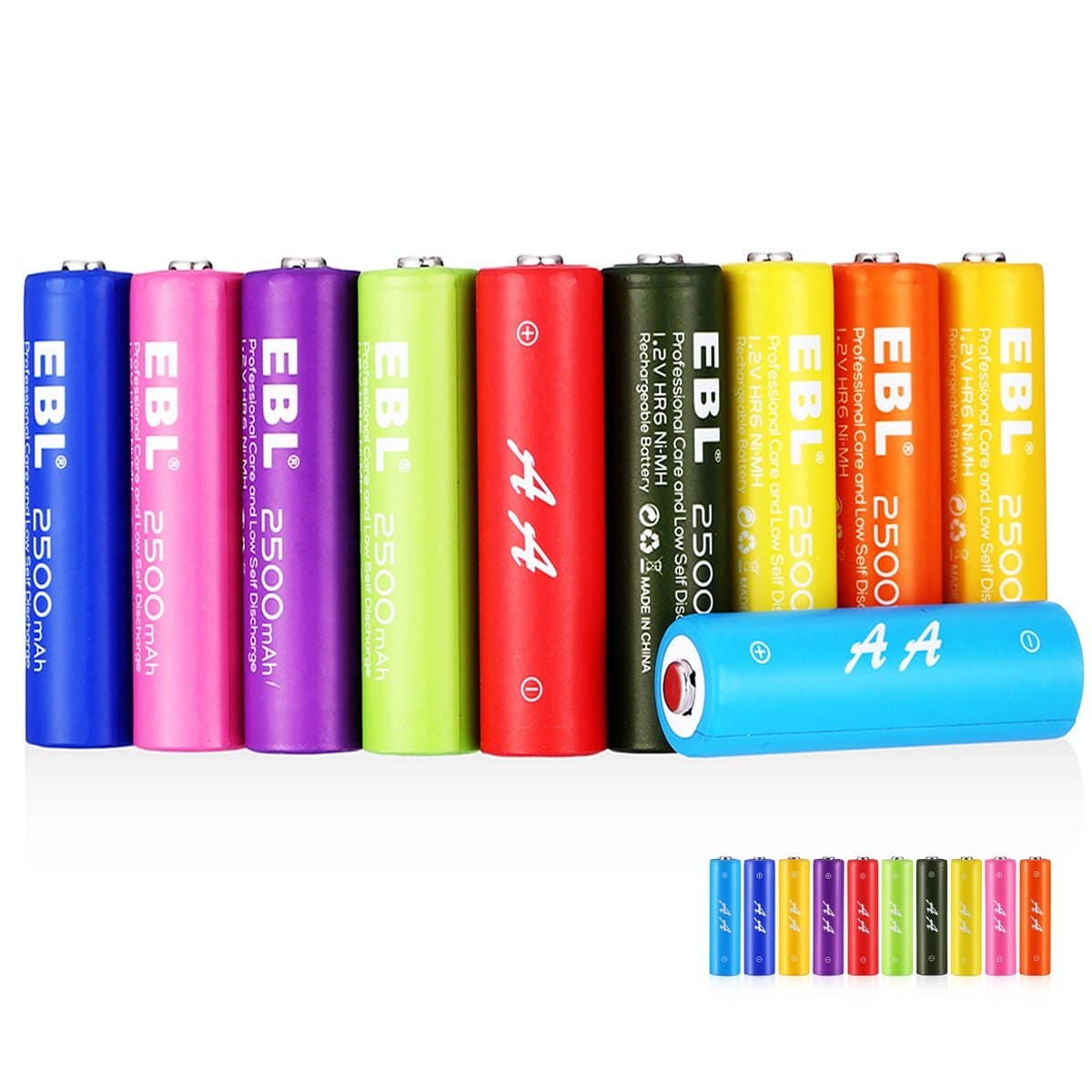 LIGHTNING DEAL ALERT! AA Rechargeable Batteries Home Basic Combo Tropical Color 10 Packs – 71% off