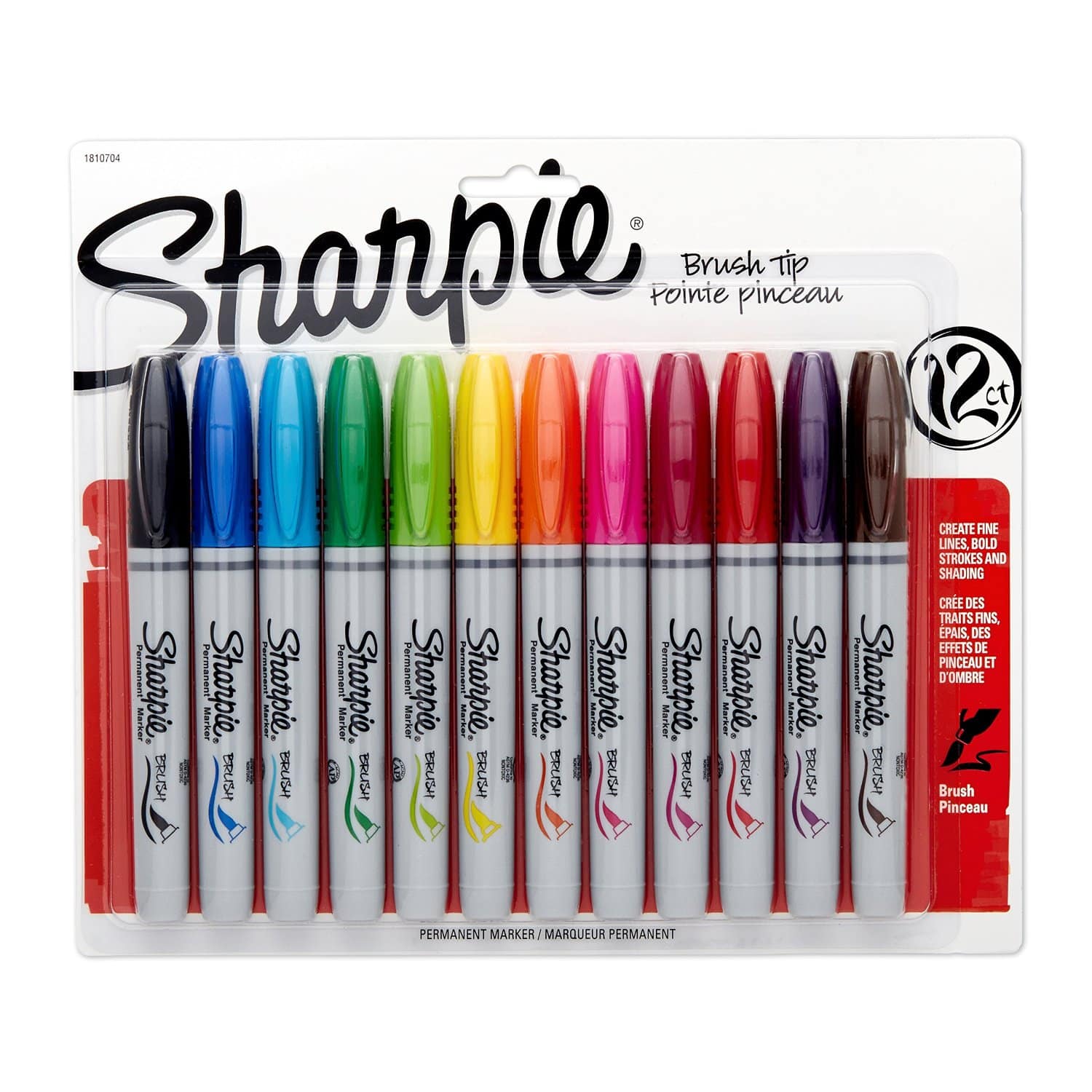 LIGHTNING DEAL ALERT! Sharpie Permanent Markers, Brush Tip, 12 Pack – 63% off