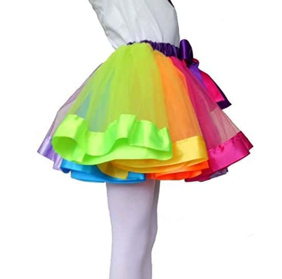 LIGHTNING DEAL ALERT! Girls Tutu Skirt Rainbow Ruffle – 35% off!