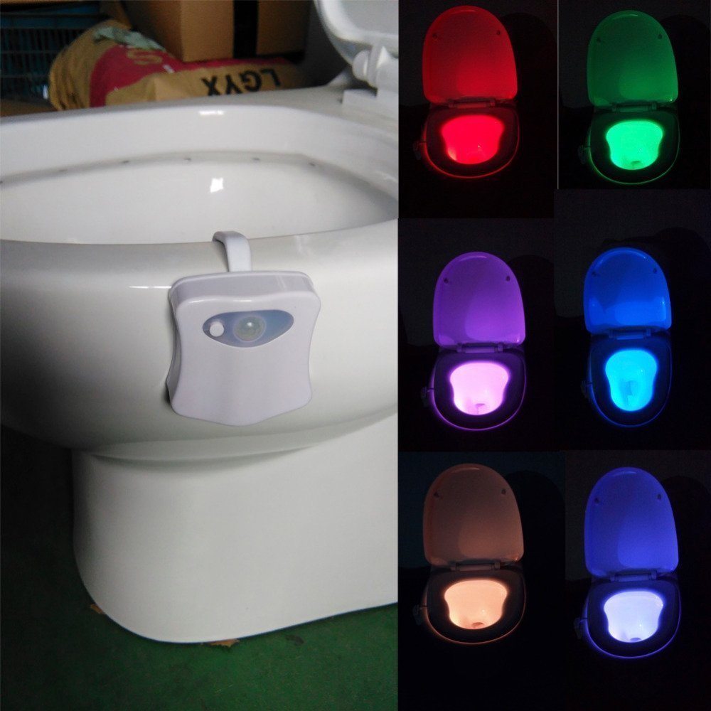 LIGHTNING DEAL ALERT! Colorful Motion Sensor Toilet Nightlight – 75% off!