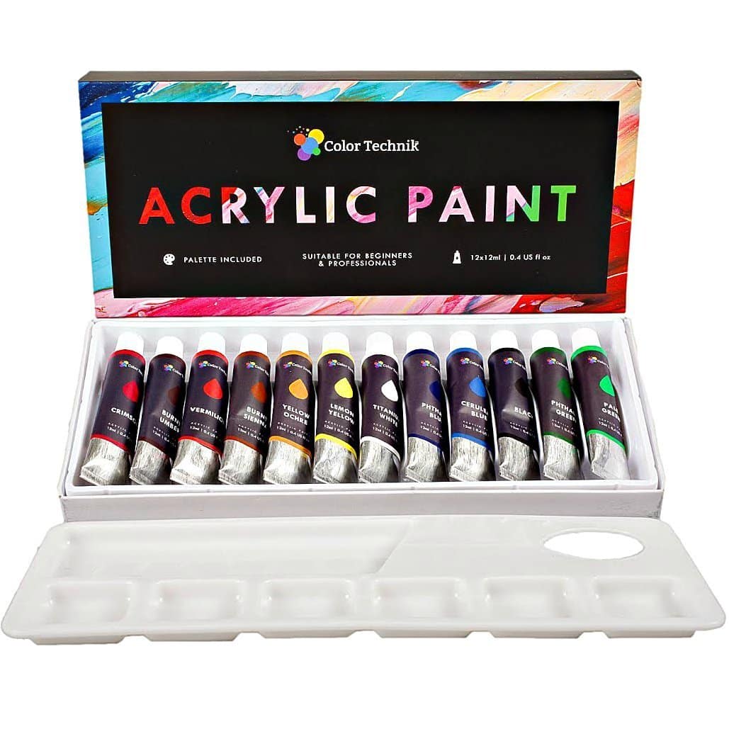 LIGHTNING DEAL ALERT! Acrylic Paint 12 Tube Set $6.31 (79% off)