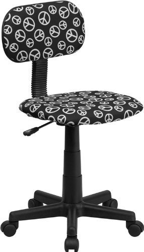 LIGHTNING DEAL ALERT! Peace Sign Printed Computer Chair – 51% off ($25)