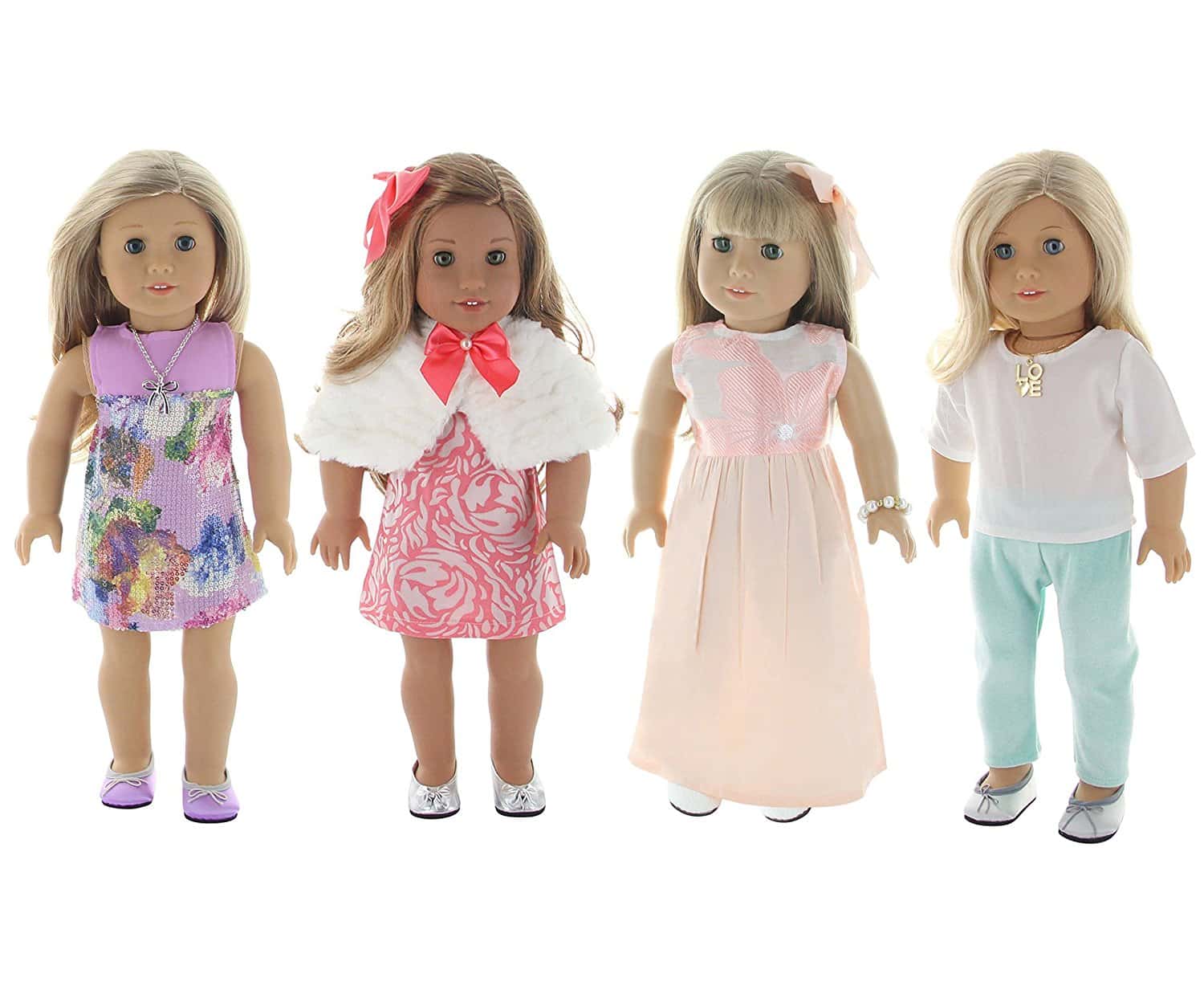 LIGHTNING DEAL ALERT! 4 Sets of Doll Clothes fits American Girl Dolls – 62% off!