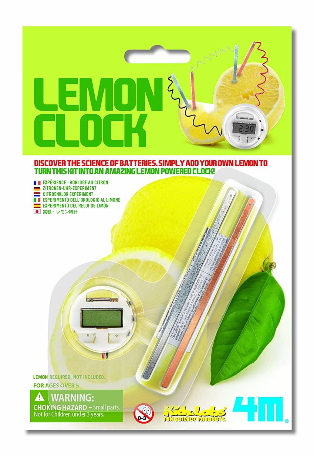 LIGHTNING DEAL ALERT! Lemon Powered Clock $4.17