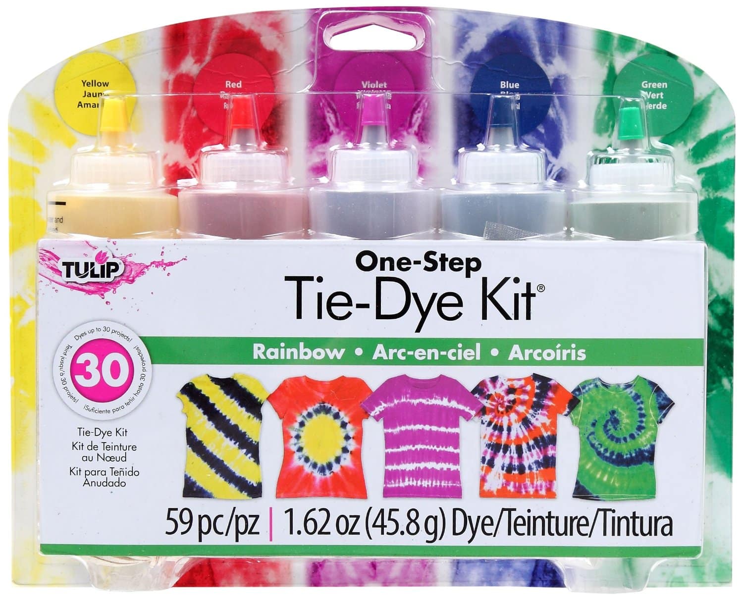 LIGHTNING DEAL ALERT! Tulip One-Step 5 Color Tie-Dye Kits Rainbow – 58% off!