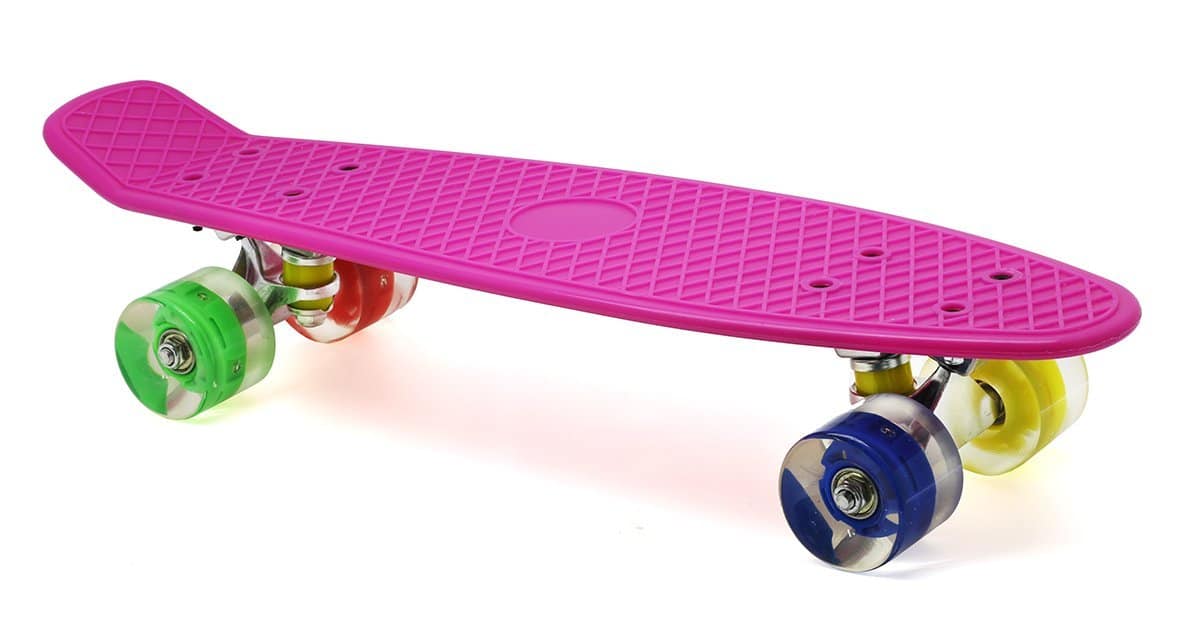 LIGHTNING DEAL ALERT! Merkapa Skateboard Glow Deck Cruiser Board With LED Light Wheels – 57% off