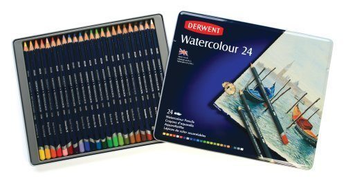 LIGHTNING DEAL ALERT! Derwent Water Color Pencils, Watercolor, Drawing, Art, 24-Pack – 50% off!