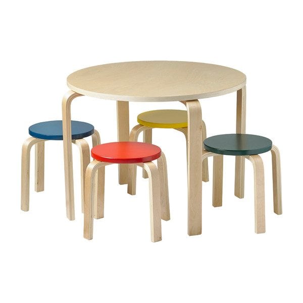 DEAL ALERT: Bentwood Kids’ 5 Piece Round Table and Chair Set – 53% off!
