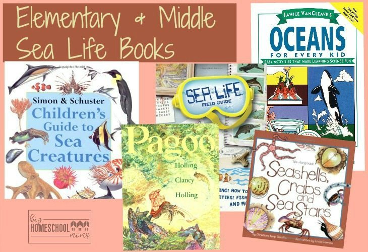 This is a great list of sea life books for your elementary and middle schoolers! |Hip Homeschool Moms