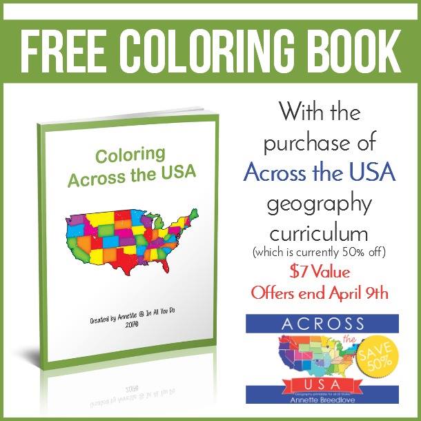 FREE Coloring Book with Purchase of NEW Geography Curriculum