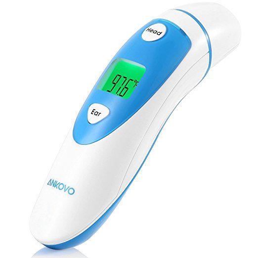 LIGHTNING DEAL ALERT! ANKOVO Medical Digital Infrared Forehead and Ear Thermometer with CE and FDA Approved 78% off