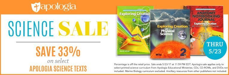 DEAL ALERT: Apologia Science is 33% off!