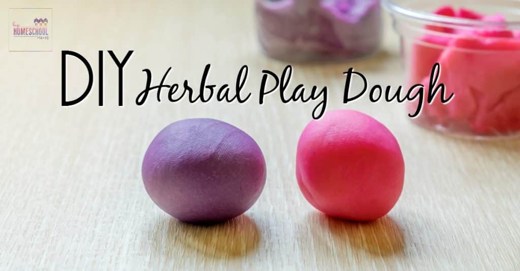 balls of play dough in pink and purple