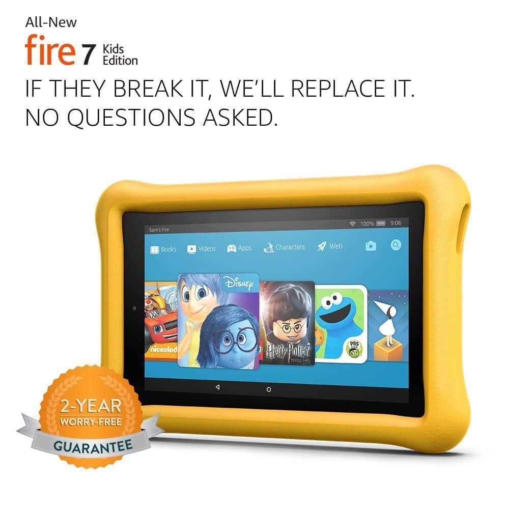DEAL ALERT: All-New Fire 7 Kids Edition Tablet, 7″ Display, 16 GB, Yellow Kid-Proof Case – 30% off!
