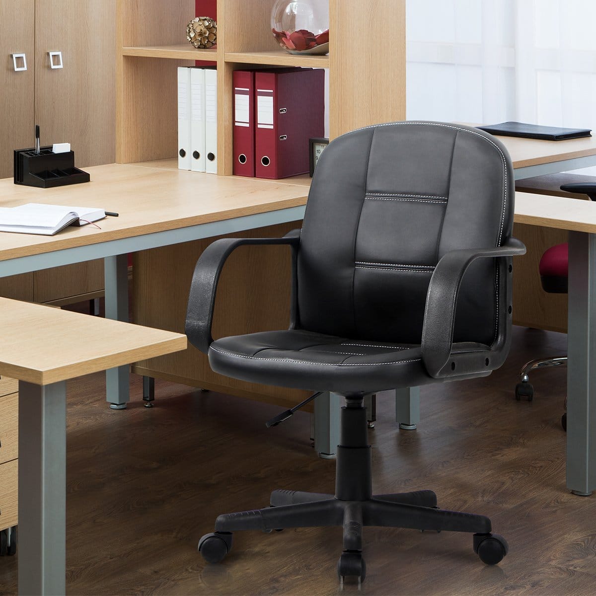 DEAL ALERT: VIVA OFFICE Ergonomic Mid Back Office Chair, Bonded Leather Computer Task Chair